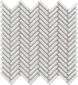 Regala Glossy Mini Herringbone Mosaic 11X11 Swatch
