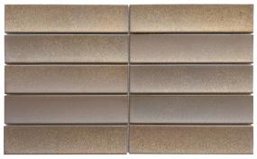 Kaizen Satin 2X8 Co/Pe Stacked Mosaic 9X15 Swatch
