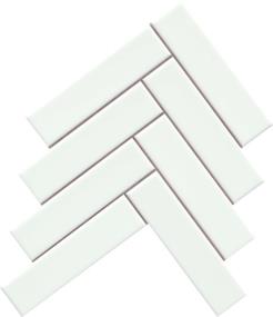 Cognito Glossy Herringbone Mosaic 11X11 Swatch