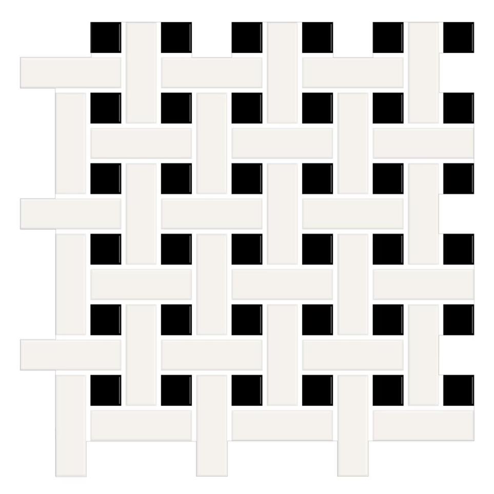 Color Story Mosaics Basketweave Mm 12X12 Mt Pattern Swatch