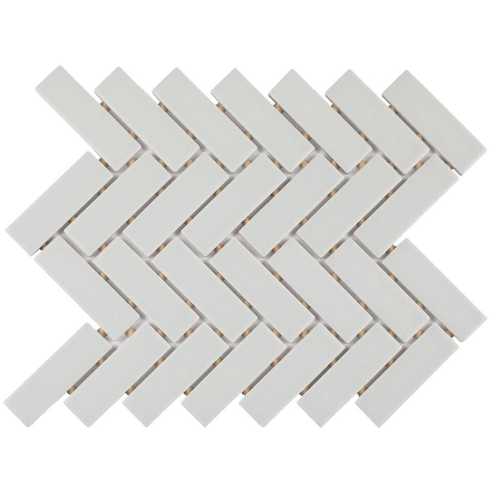 Color Wheel Mosaic Herringbone 1X3 Dm 9X12 Mt Grp1 Swatch