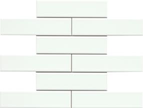 Cognito Glossy 2X8 Offset Mosaic 12X12 Swatch