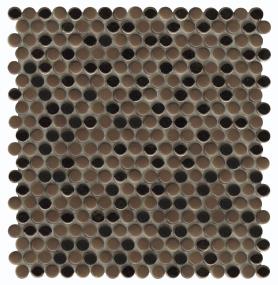 Confetti II Mixed Finish Penny Round Mosaic 12X12 Swatch
