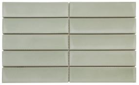 Kaizen Satin 2X8 Stacked Mosaic 9X15 Swatch