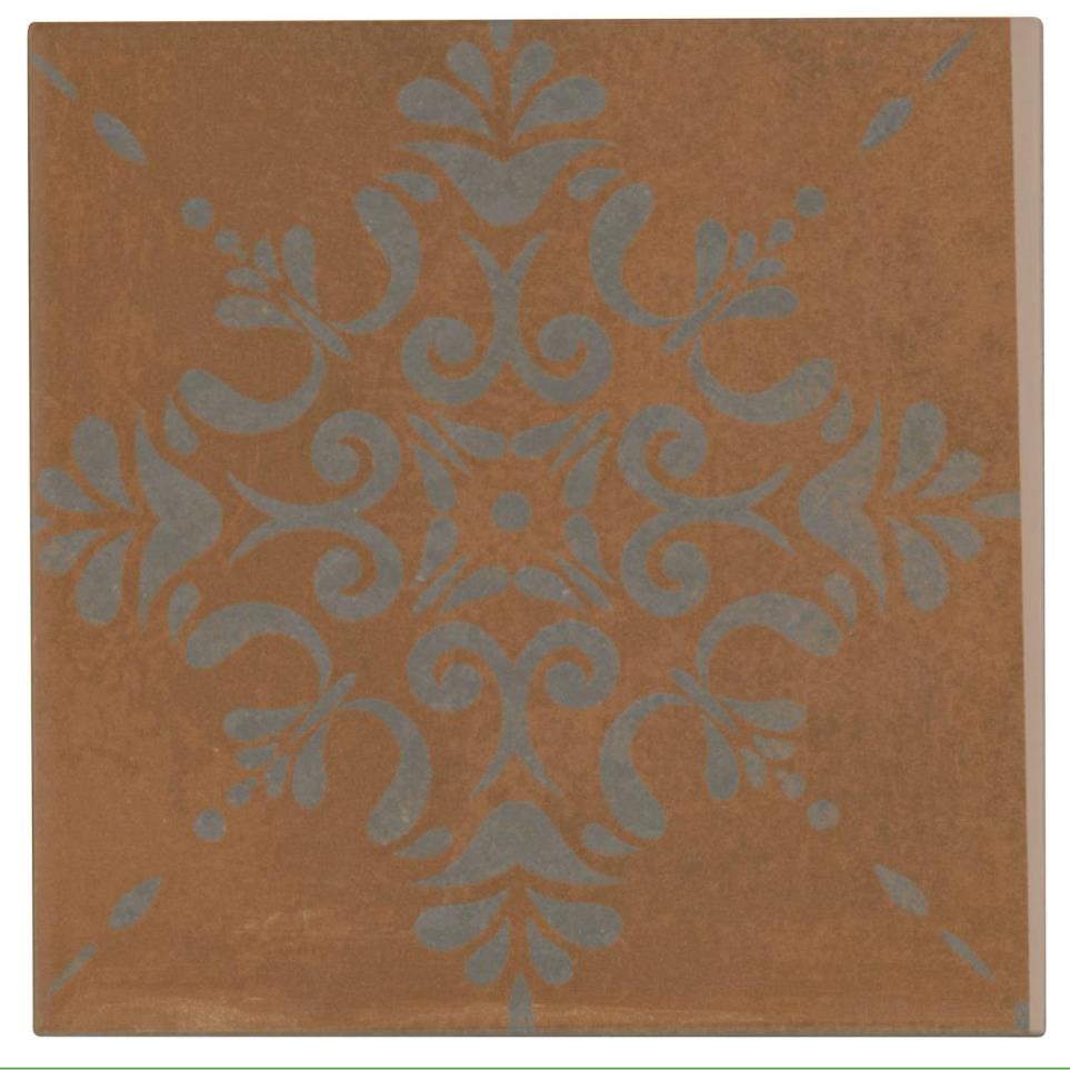 Moroccan Concrete Square Aziza 8X8 Mt Swatch
