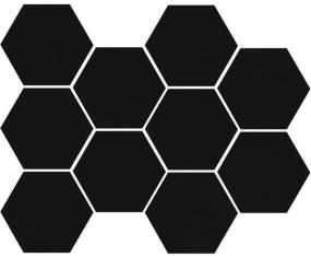 Times Square Polished 4 Hexagon Mosaic Swatch