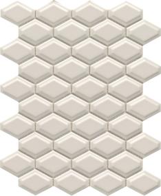 Catch Glossy Beveled Wide Hexagon Mosaic 10X13 Swatch