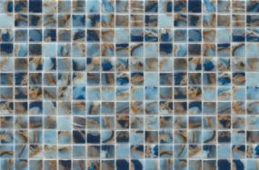 Waterlace Glossy 1X1 Mosaic 12X18 - Koro Swatch