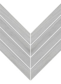 Fixt Wood Matte Chevron Mosaic 1.5X8 On 8X13 - Gray Swatch