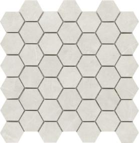 Sterlina II Matte 2 Hexagon Mosaic 12X12 - Silver Swatch