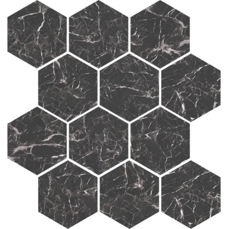 Marbles Plshed Hexag by Floors 2000 - Marmo Nero