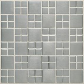 Metallica Square Combination Mm 12X12 St - Brushed Stainless Steel Satin Swatch