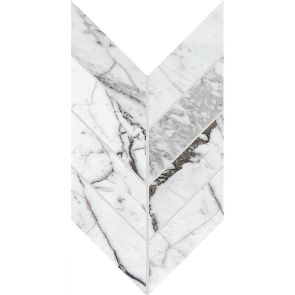 Marble Attache Lavish Chevron 2X5 Mm 7X14 Pl