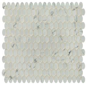 Statuette Oval 1/2X1 Mm 12X12 Mt - Silver Satin Matte Swatch