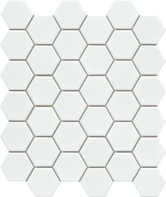 Savvy Glossy 2 Hexagon Mosaic 11X12 - White Swatch
