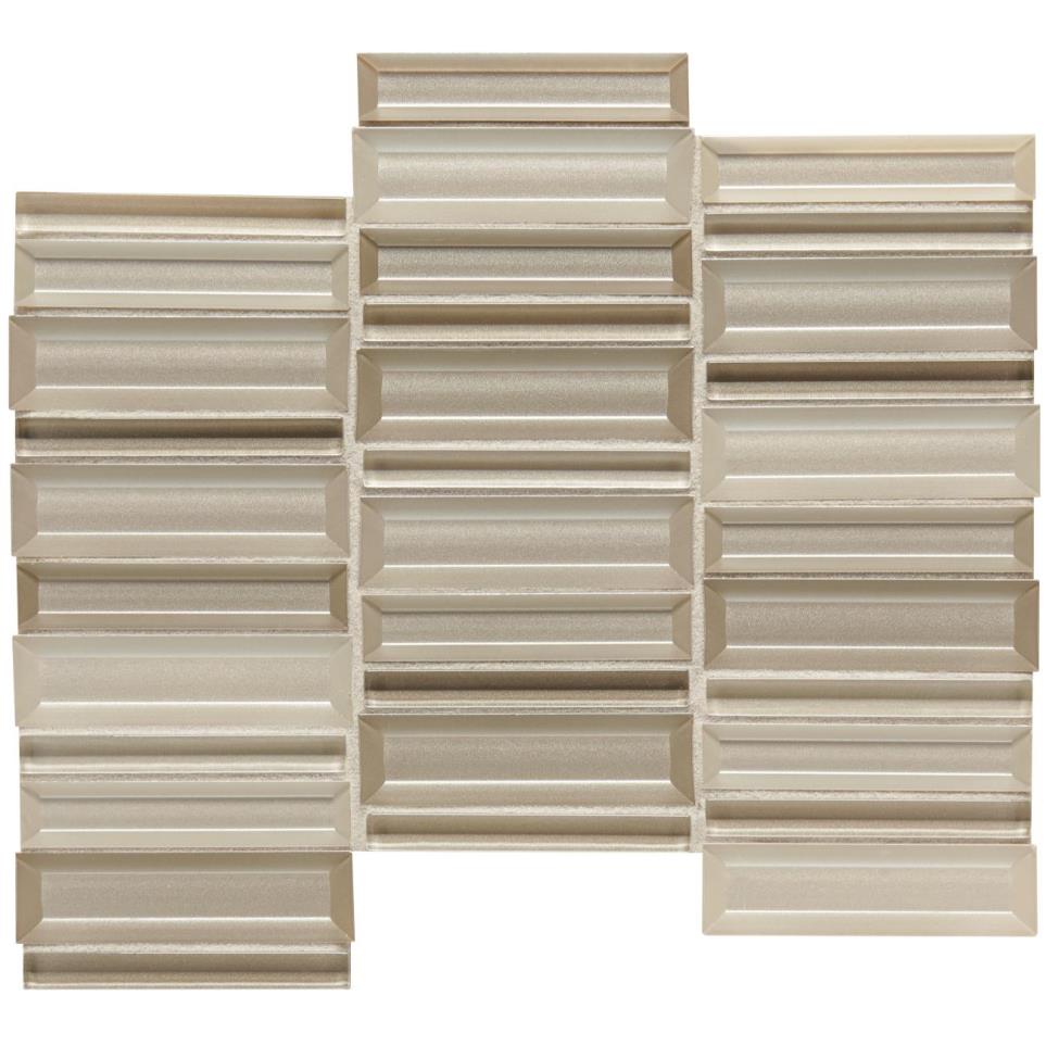 Cascading Waters Random Straight Stacked 1X4 Ls 11X12 Gs by Bel Terra - Shimmer Shore Glass