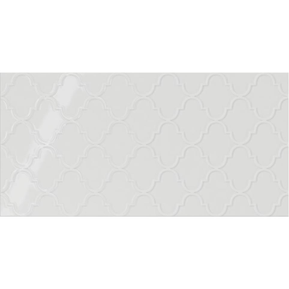 Showscape Rectangle Arabesque 12X24 Tx Grp1 by Daltile - Stylish White Textured