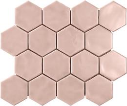 Artistic Reflections Hexagon 3X3 Mm 12X14 Gl - Rose Glossy Swatch