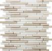 Lucente Glass  Stone Gloss/Matte Linear Mosaic 12X13 - Andrea Swatch