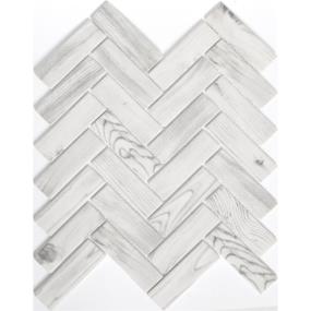 Echo Herringbone Mosaic 11X13 - White Swatch