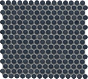 Savvy Glossy 1X1 Penny Mosaic 11X12 - Navy Swatch