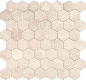 Vintage Hex Hexagon 1.5 Mm 12X12 Mt - Antique Beige Matte Swatch