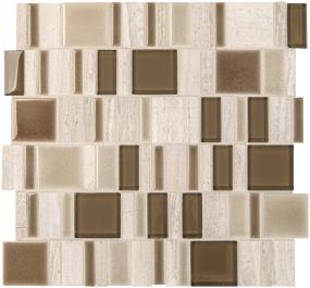 Midpark Mosaics Square Random 2 Mm 14X14 Mt - Sandbox Matte Swatch