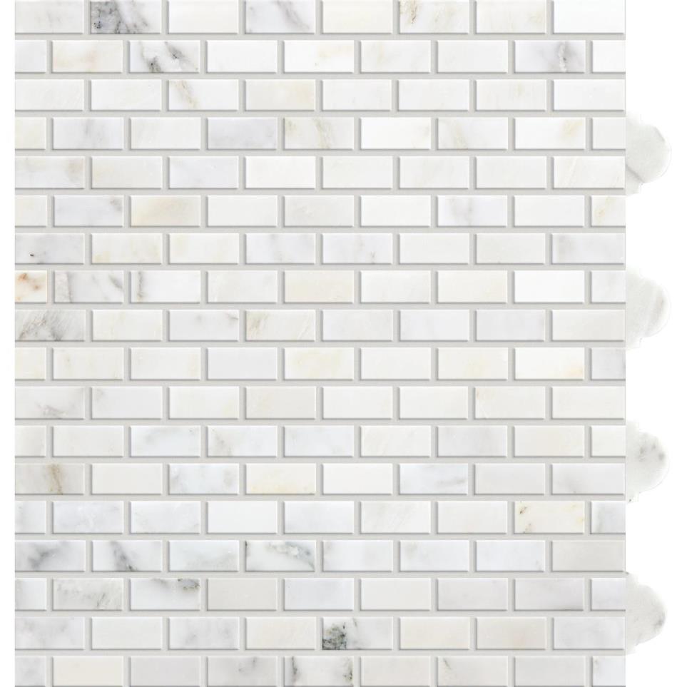 Marble Brick Joint 1/2X1 Mm 12X12 Straight Edge Pl by Bel Terra - First Snow Elegance Polished