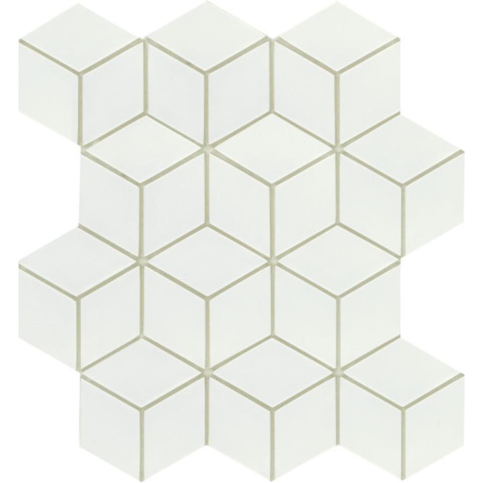 Concept Cube Gloss Mosaic Mo/10X12 by Emser Tile, LLC - White
