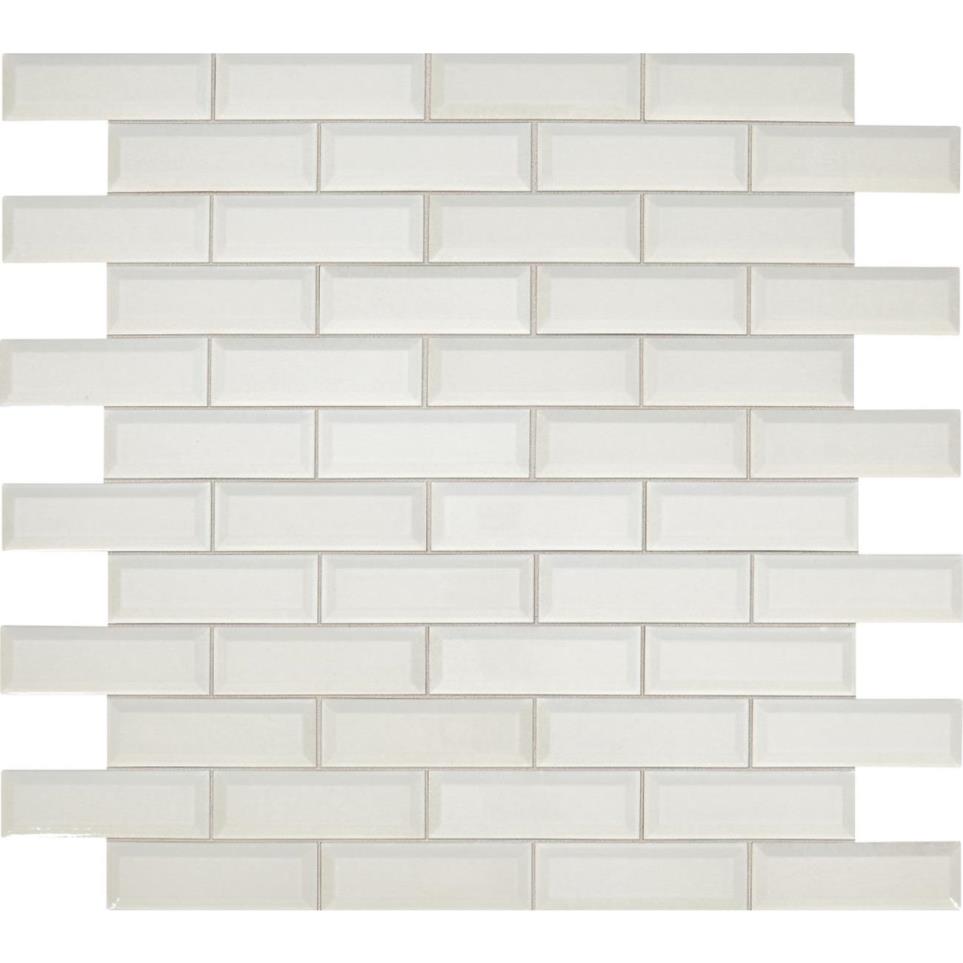Revalia Remix Brick Joint 2X6 Mm 13X15 Bevel Gl by Daltile - Centennial White Glossy