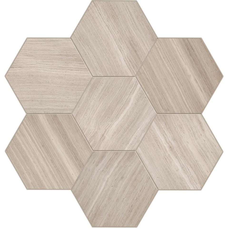 Limestone Hexagon 2 Mm 13X13 Straight Edge Hn by Daltile - Chenille White Honed