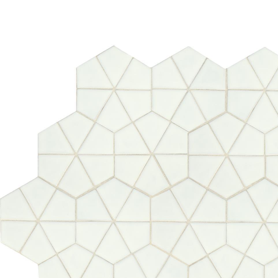 Kaleidoscope White Glossy Zoomed Swatch