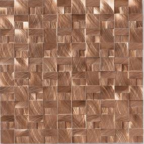 Structure 3D Block 1X1 Mm 12X12 St Grp2 - Copper Satin Swatch