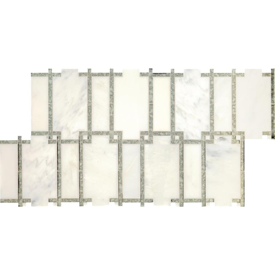 Lavaliere Architectural Reflections 9X15 Mm 9X15 Straight Edge Pl by Bel Terra - First Snow Elegance/Ant Mirror Polished