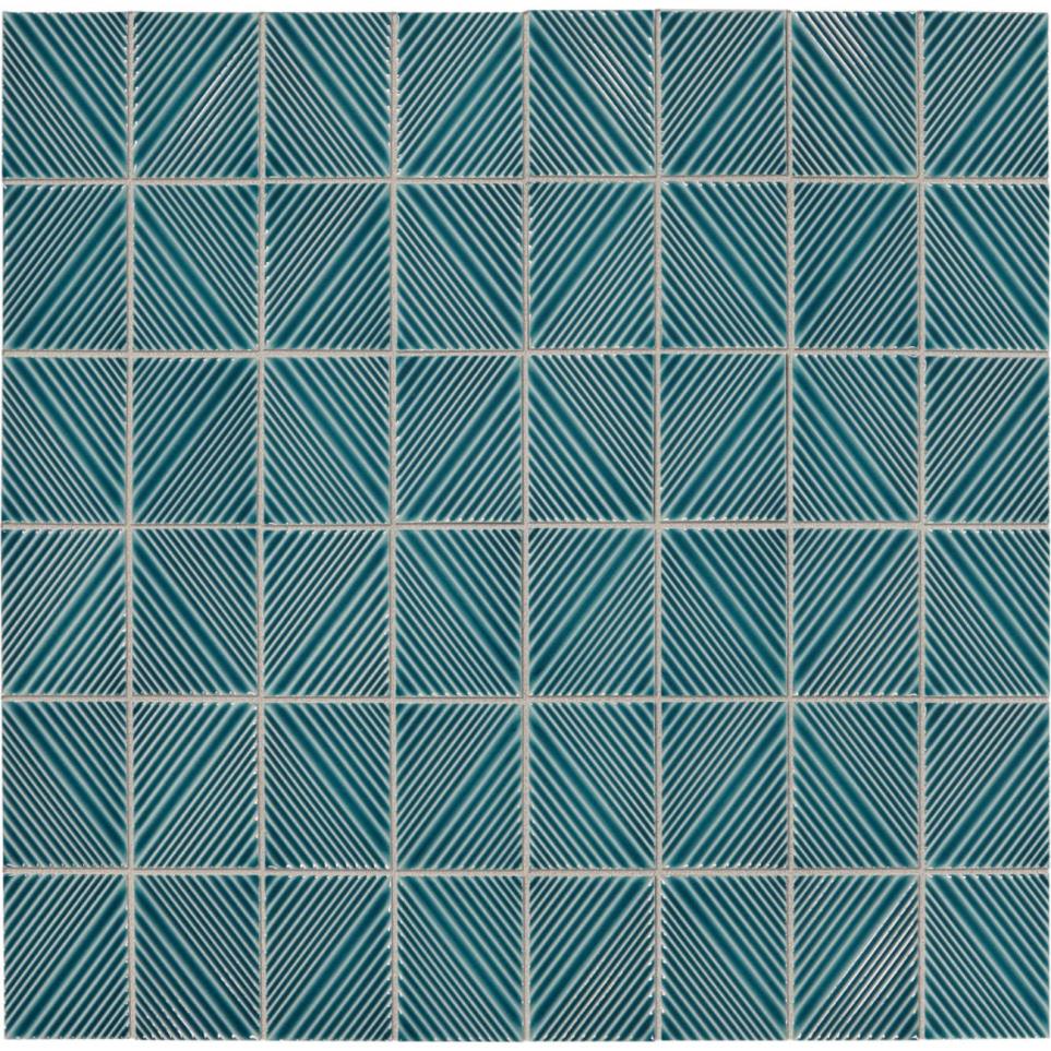 Revalia Remix Structural 3X4 Mm 12X16 Gl by Daltile - Brilliant Blue Glossy