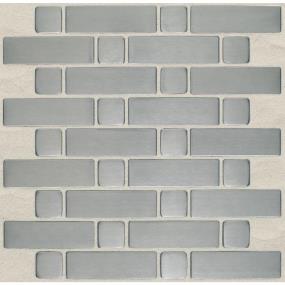 Metallica Lattice Weave Large Basketweave Mm 12X12 St - Brushed Stainless Steel Satin Swatch