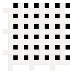 White / Black / Matte Matte Swatch