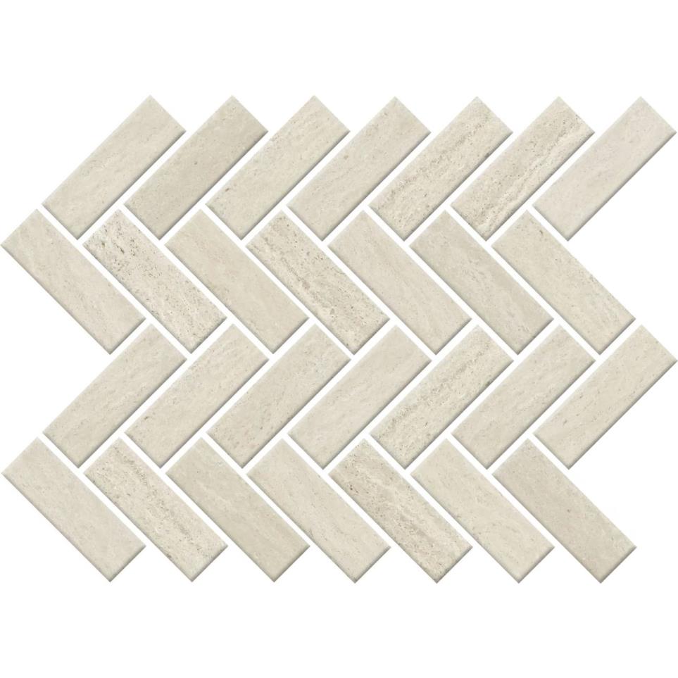 Sunset Falls Herringbone 1X3 Dm 9X12 Mt by Bel Terra - White Matte