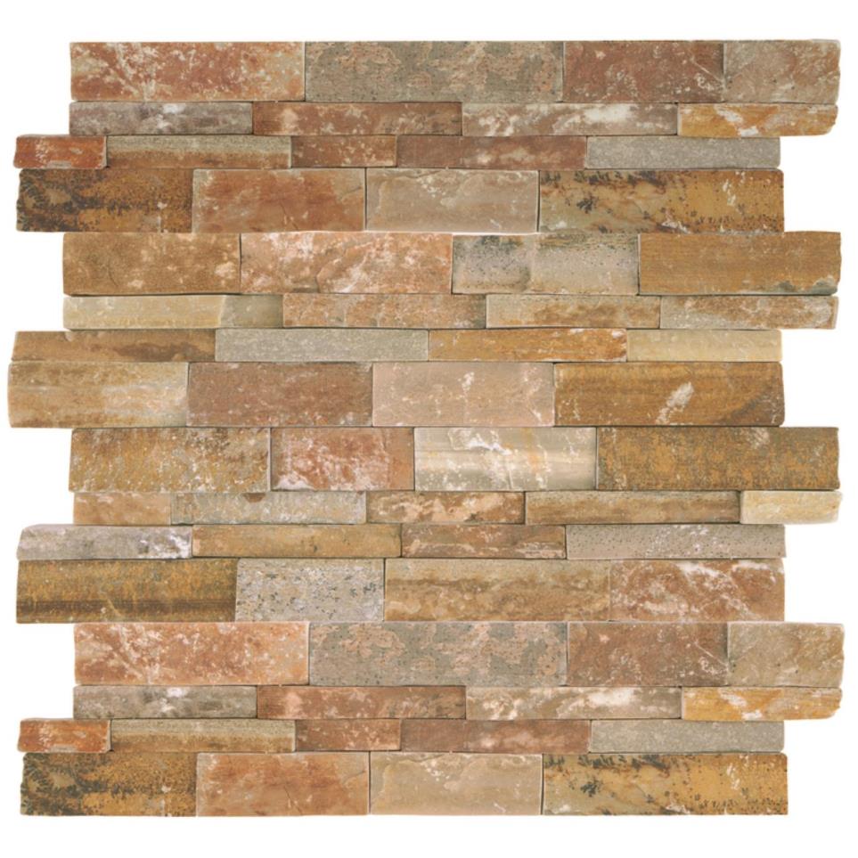 Stacked STone Rectangle 6X24 Nc by Bel Terra - Shanghai Rust Natural Cleft