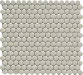 Savvy Glossy 1X1 Penny Mosaic 11X12 - Oat Swatch