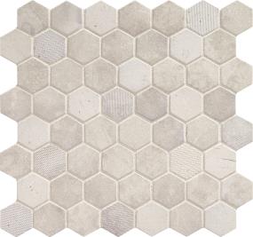Vintage Hex Hexagon 1.5 Mm 12X12 Mt - Wisdom White Matte Swatch