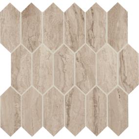 Marble Attache Linear Hexagon 2X5 Mm 12X13 Mt - Travertine Matte Swatch