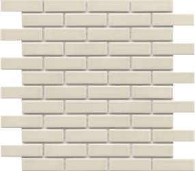 Savvy Glossy 1X3 Offset Mosaic 11X12 - Oat Swatch