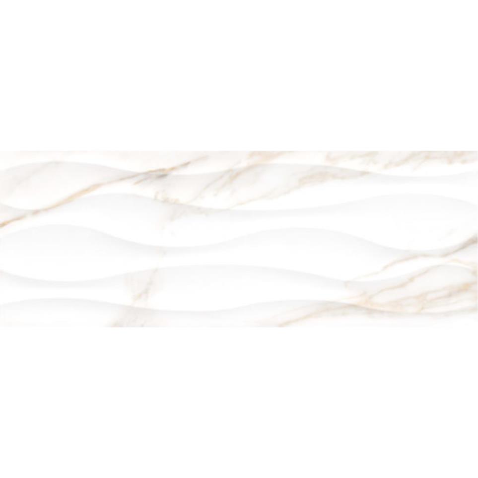 Sculpture Wave Gloss 13X36 by Emser Tile, LLC - Oro