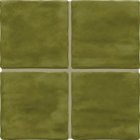 Artcrafted Square Hand Crafted 4X4 Gl - Fern Glossy Swatch