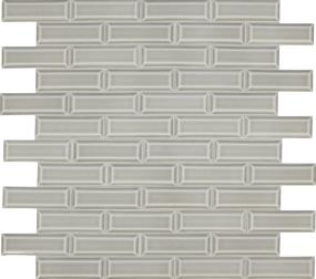 Revalia Remix Brick Joint 2X6 Mm 13X15 Bevel Gl - Festive Gray Glossy Swatch