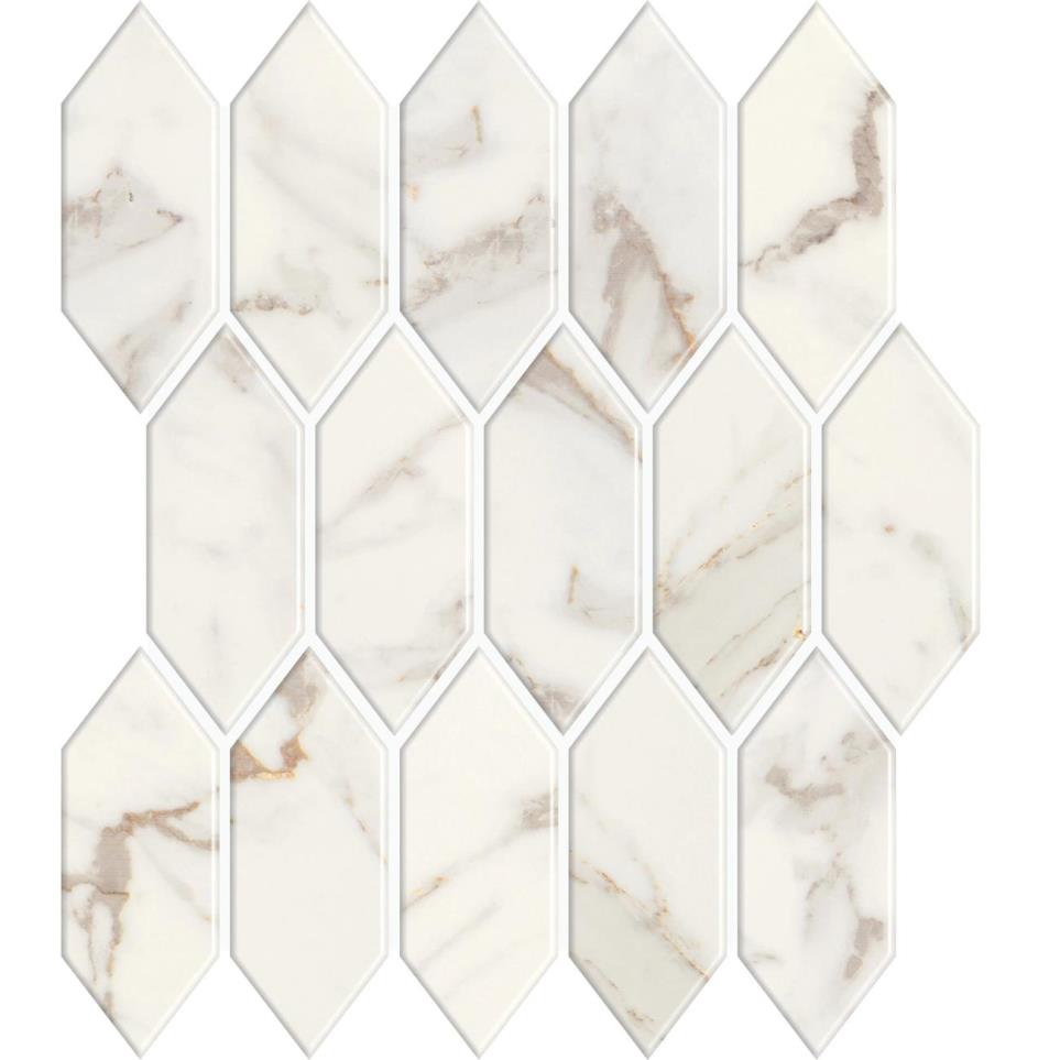 Marble Obsession Picket 2X5 Dm 11X12 St by Bel Terra - Calacatta Gold Satin