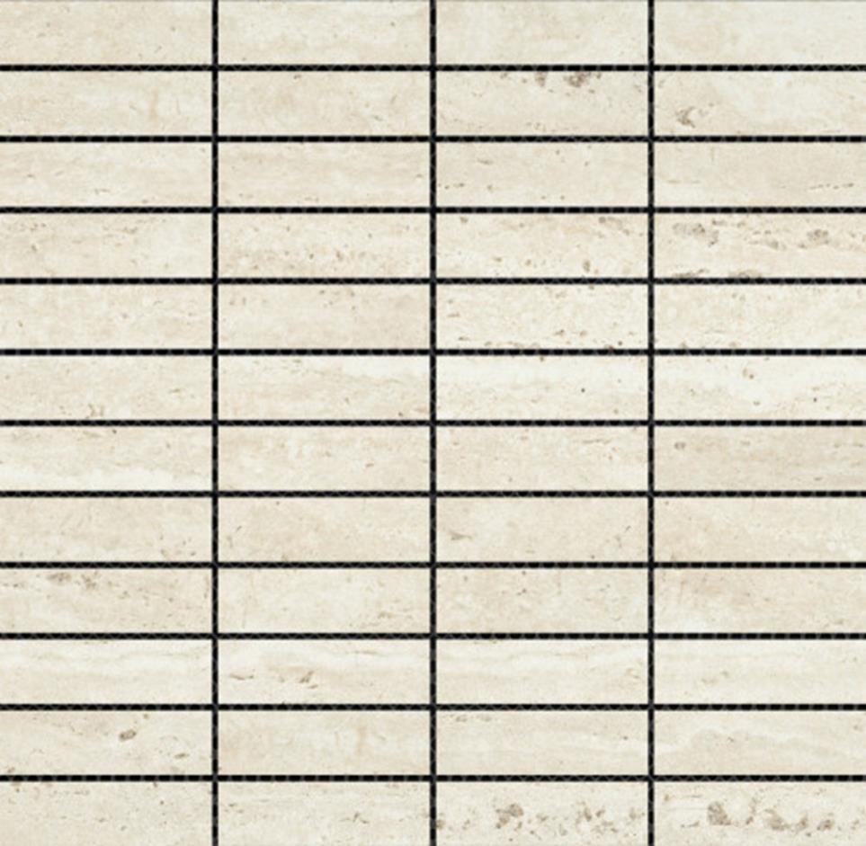 Jargon Honed 1X4 Stacked Mosaic 12X12