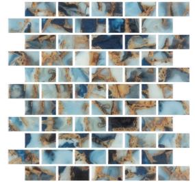 Waterlace Matte/Satin 1X2 Offset Mosaic 10X12 - Koro Swatch