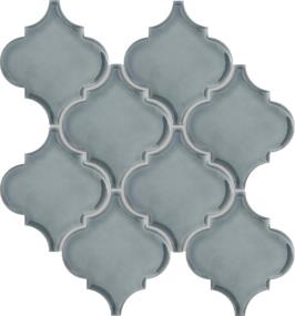 Morocco Arabesque Gloss Mosaic 10X11 - Dove Swatch